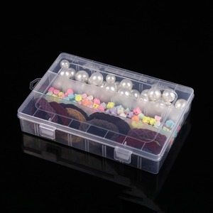 Transparent Double Clasp Plastic Storage Box 24 Compartment Rectangular For Tools Hardware Parts Organizing - Product Image 2