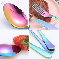 Factory Price 1010 Classic Design Spoon Fork Knife Metal Dinnerware Kitchen Accessories in a Box Gift Silverware Cutlery Set