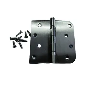 Factory Price 304 Stainless Steel 4 Inch 2BB Silver Brushed Half Round and Half Square Thicken Door Hinge