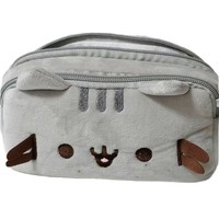 Étui à crayons en peluche chat gras mignon Kawaii, pochette souple en forme de chat, trousse de fournitures scolaires, trousse de maquillage, cadeau