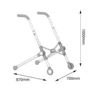 Déambulateur pliable pour personnes âgées, aide à la marche, canne, aide à la mobilité, aide à la rééducation, déambulateur avec main courante - Product Image 6