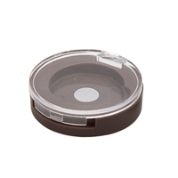 Mini palette de fards à paupières circulaire monochromes 26,3 mm en aluminium et plastique ABS, magnétique, remplaçable, portable