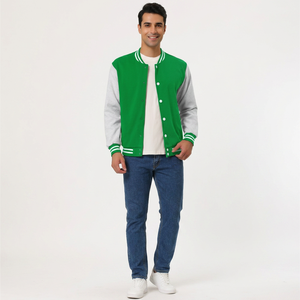 2026 Men's Customizable Fleece Varsity Jacket Personalized Wholesale <b>Leather</b> CollegeBaseballjacket for men - Product Image 1