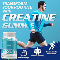 Gummies de Créatine Pré-Entraînement Certifiées GMP, Riches en Protéines, 100% Créatine Monohydrate Pure, Énergie et Immunité (OEM/ODM)