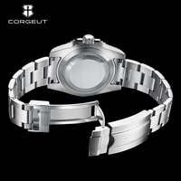 Montre Homme Automatique 40mm 100m Verre Saphir Logo Stérile Mouvement Seiko NH35 Lunette SUB Mécanique Montre Logo Personnalisé
