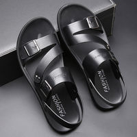 Chaussures de plage d'été personnalisées pour hommes pantoufles plates décontractées anti-glissantes en cuir de taille 48 nouvelles sandales chaudes