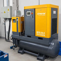 Compresseur d'air à vis sans huile 4-en-1 de 15 kW 20 CV 1,2 m³/min 16 bars Classe 0 pour découpe laser 1500W-2000W, machine de découpe plasma