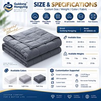 Couverture sensorielle lavable en machine 100% coton pour enfants autistes avec rembourrage hypoallergénique et coutures sans couture pour la sécurité