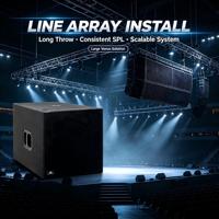 Leon-audio IMPACTO-21SUB Caisson de basses actif en bois de 21 pouces, puissance maximale de 4800 W, système audio professionnel pour scène