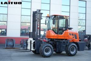 מלגזה טלסקופית דיזל LaiTuo SDLT8.0T לכל סוגי השטח 4x4, 8 טון, עם תורן דו-שלבי - Product Image 4