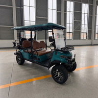 Voiturette de golf électrique 6 places la plus vendue, 72V 100AH, batterie au plomb, autonomie 100KM, navette pour passagers, idéale pour les communautés et campus, certifiée CE