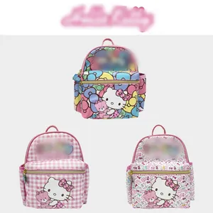 Phong cách mới sanrioed mini nhỏ Ba lô trẻ em dễ thương kuromi Hello KT mua sắm ngoài trời da không thấm nước schoolbag