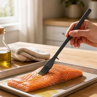 HL-US01MJ25008 Petite spatule en silicone avec support métallique interne, résistante à la chaleur, de qualité alimentaire, pour la pâtisserie, le mélange et le raclage