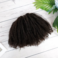 Extensions de Cheveux Humains 100% Naturels Afro Kinky 4C en Gros, Provenant Directement de l'Usine, Paquets de Tissages de Cheveux Économiques