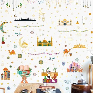 สติกเกอร์ตกแต่งบ้านและงานปาร์ตี้มุสลิมลายใหม่ กันน้ำ ติดเองได้ ลายพระจันทร์ ดาว และมัสยิด สำหรับรอมฎอน คารีม และอีด - Product Image 3