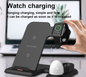 شاحن لاسلكي ذكي 4 في 1 بقوة 15 واط، محطة شحن سريعة للحاسوب المحمول والهاتف والساعة وسماعات الأذن مع إضاءة ليلية، مدخل 5 فولت/2 أمبير - Product Image 6