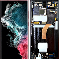 Layar Sentuh Digital Pengganti OLED TFT Super AMOLED Asli 6.8 Inci untuk Samsung Galaxy S22 Ultra LCD S908B