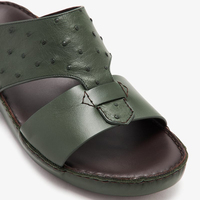 SHIKOL exotique en cuir d'autruche hommes chaussures fabricant du golfe pantoufles sandales arabes sandale italienne fabriqués à la main hommes sandales chaussures