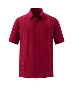 <span class=keywords><strong>Camisa</strong></span> <span class=keywords><strong>Guayabera</strong></span> de <span class=keywords><strong>Manga</strong></span> <span class=keywords><strong>Corta</strong></span> con Cuello Cubano, Talla Grande, Personalizada con Logotipo, Nueva Moda 2026 para Hombre - Product Image 6