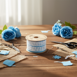 Strisce di pizzo Iln 2,5 cm x 17 m bianche per artigianato e decorazioni - Product Image 2