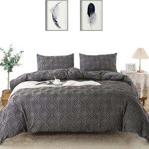Bán Hot Tufted Duvet Cover Set Jacquard Hình Học Tinh Tế <span class=keywords><strong>Comforter</strong></span> Cover Set Sợi Nhỏ Bộ Đồ Giường - Product Image 1