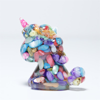 Licorne cristal naturel puces pierres résine ornements artisanat cristal résine artisanat ornements résine artisanat cadeaux de décoration de la maison