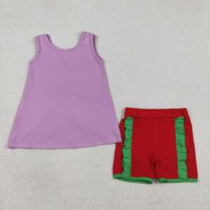 Conjuntos de Ropa para Niñas Pequeñas RTS Boutique, Lazos de Algodón de Color Sólido, Shorts, Lazos Bonitos, Nuevos Diseños de Verano, Conjuntos de Ropa para Hermanas - Product Image 2