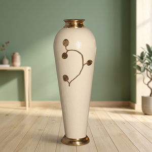 Handmade <b>Tall</b> Metal <b>Floor</b> <b>Vase</b> Artistic Decorative Home Accessory for Luxury Interior and Commercial Spaces - Product Image 6