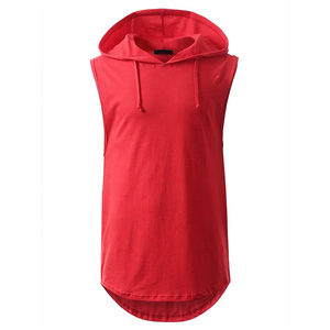 Sweat-shirts sans manches à fermeture éclair personnalisés avec logo imprimé, en polaire, pour l'automne, écologiques, en polyester/coton respirant pour hommes - Product Image 4