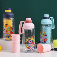 Bouteilles d'eau en plastique personnalisées nouvelle conception bouilloire d'eau froide avec tasses