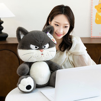 Nouvelle Peluche Chat Mignon de 35 cm, Coussin de Sommeil avec Rembourrage en Coton PP Ultra Doux, Lavable, Design Adorable, Anti-Stress, Vente en Gros