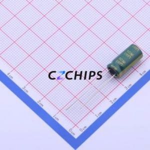 Condensador Electrolítico de Aluminio de Orificio Pasante RC050M221LO8*16TH-2A1E, Orificio Pasante, D8xL16mm 220uF 20% 50V 820mA-100kHz - Product Image 2