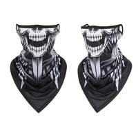 Bandana de refroidissement unisexe en gros, couleurs mélangées, motif de crâne, été, extérieur, haute élasticité, respirant, maille, protection solaire, voile