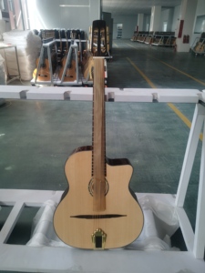 GPY180 <span class=keywords><strong>jazz</strong></span> gitan vintage personnalisé fait à la main avec étui rigide, guitare acoustique à vendre - Product Image 2