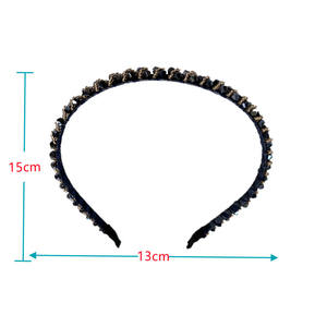 Anillo <span class=keywords><strong>de</strong></span> acero para el pelo <span class=keywords><strong>de</strong></span> Corea del Sur, Aro para el pelo <span class=keywords><strong>de</strong></span> <span class=keywords><strong>cristal</strong></span> completo, con temperamento contraído, presión fina - Product Image 3