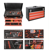 408 pièces Professionnelles Robustes 45 #   Ensemble d'outils mécaniques en acier au carbone, outils manuels, OEM personnalisé, réparation automobile