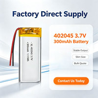 Batería Li-Po Slim 402045 de 3.7V y 300mAh con Descarga Estable para Pulseras Inteligentes y Auriculares Bluetooth