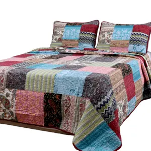 Popular new design kantha comforter quilts customized size and picture high quality comforter bedding with wolf design