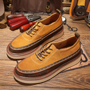 Zapatos de Cuero Hechos a Mano, Diseño Retro Transpirable, Aumentan la Estatura, Impermeables, Antideslizantes, Adecuados para Uso Casual de Negocios - Product Image 3