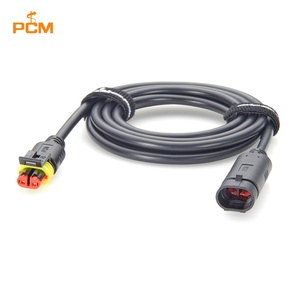 2-weg AMP Superseal connector mannelijk naar vrouwelijk 2-polig waterdichte verlengkabel Tyco 16AWG 282104-1 naar 282080-1 voor vrachtwagen aanhanger - Product Image 1