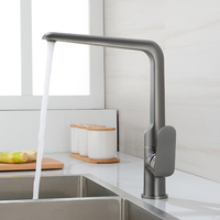Robinet de cuisine moderne minimaliste en laiton pour évier à légumes, mitigeur chaud-froid à bec vertical, poignée unique