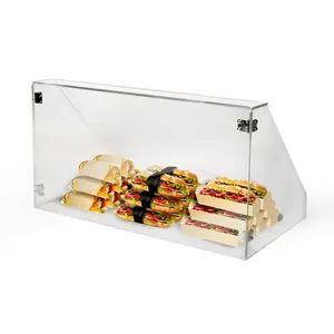 折叠平装食品喷嚏护板透明亚克力便携式屏幕食品展示柜可折叠喷嚏护板亚克力护板