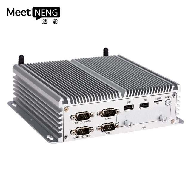 Dual Gigabit LAN Industrial Mini PC Fanless Design Multiple COM Ports Rugged IPC Industrial Control Computer Made in China