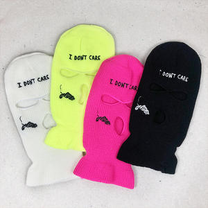 Passamontagna Invernale Personalizzato con <span class=keywords><strong>3</strong></span> Fori, Ricamo Rosa Neon, Maschera da Sci - Product Image 6