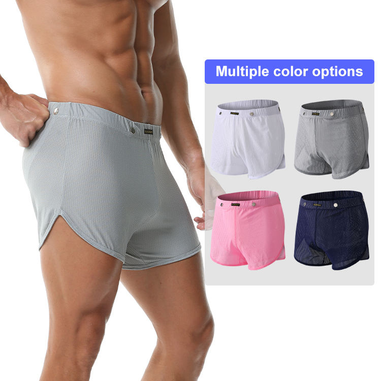 White Men's Inner Boxer Shorts - Breathable Jockstrap Thongs, Eco ...
