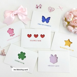 <span class=keywords><strong>Tarjeta</strong></span> de Felicitación Minimalista para Floristería, Día de San Valentín, Festival Qixi, Cumpleaños, Agradecimiento; <span class=keywords><strong>Tarjeta</strong></span> Creativa de Cartón con Estampado en Caliente - Product Image 1