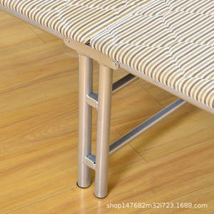 เตียงโลหะพับได้โครงเหล็กสีลายทางดีไซน์เรียบง่ายเตียงเดี่ยวพับได้สำหรับเด็กผู้ใหญ่ผู้สูงอายุ 185x60-90x35 ซม. - Product Image 4