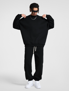 350 GSM solide décontracté longue découpe plaine teint coton Polyester surdimensionné pull sweat hiver à capuche pour hommes et femmes - Product Image 6