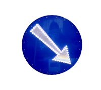 Panneaux de signalisation routière solaires à haute visibilité ASP AS-458, panneau solaire Li-Fe 3.2V/3Ah, batterie 33 LED (jaune/rouge/blanc) clignotants 24