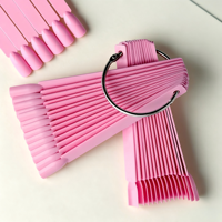 Présentoir carré en forme d'éventail pour échantillons de vernis à ongles, 50 couleurs, avec anneau métallique, pour la présentation de vernis gel et la pratique du nail art